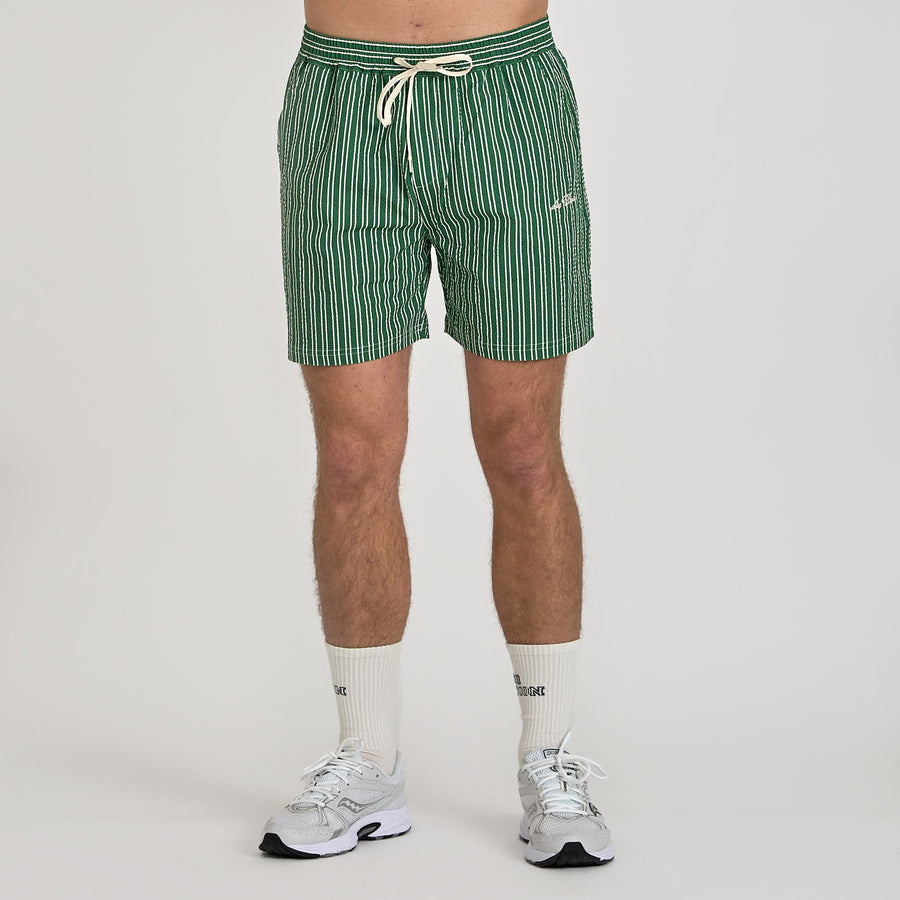 Seersucker swim shorts