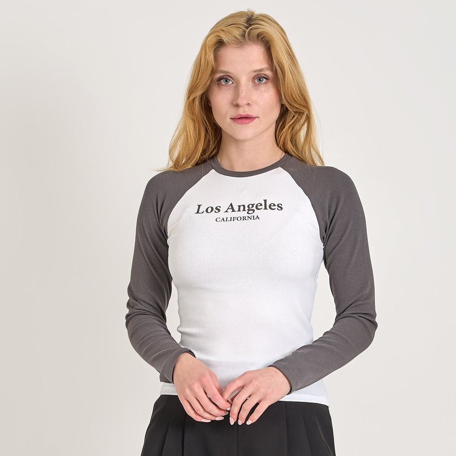 Thilde rib ls blouse