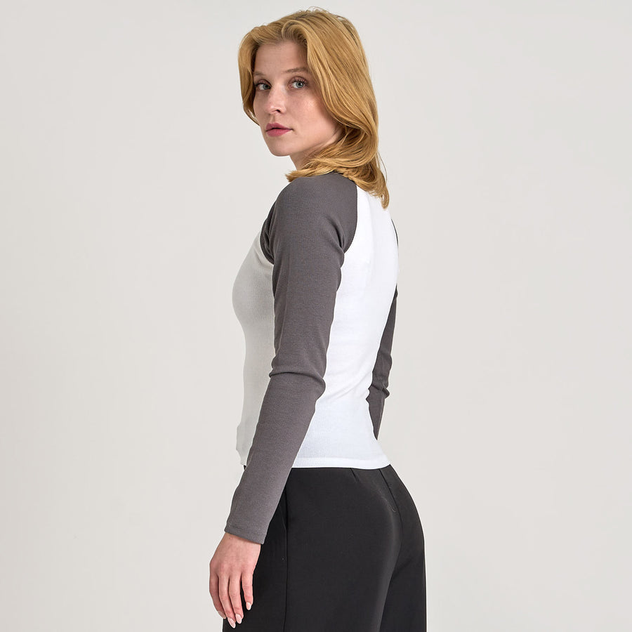 Thilde rib ls blouse