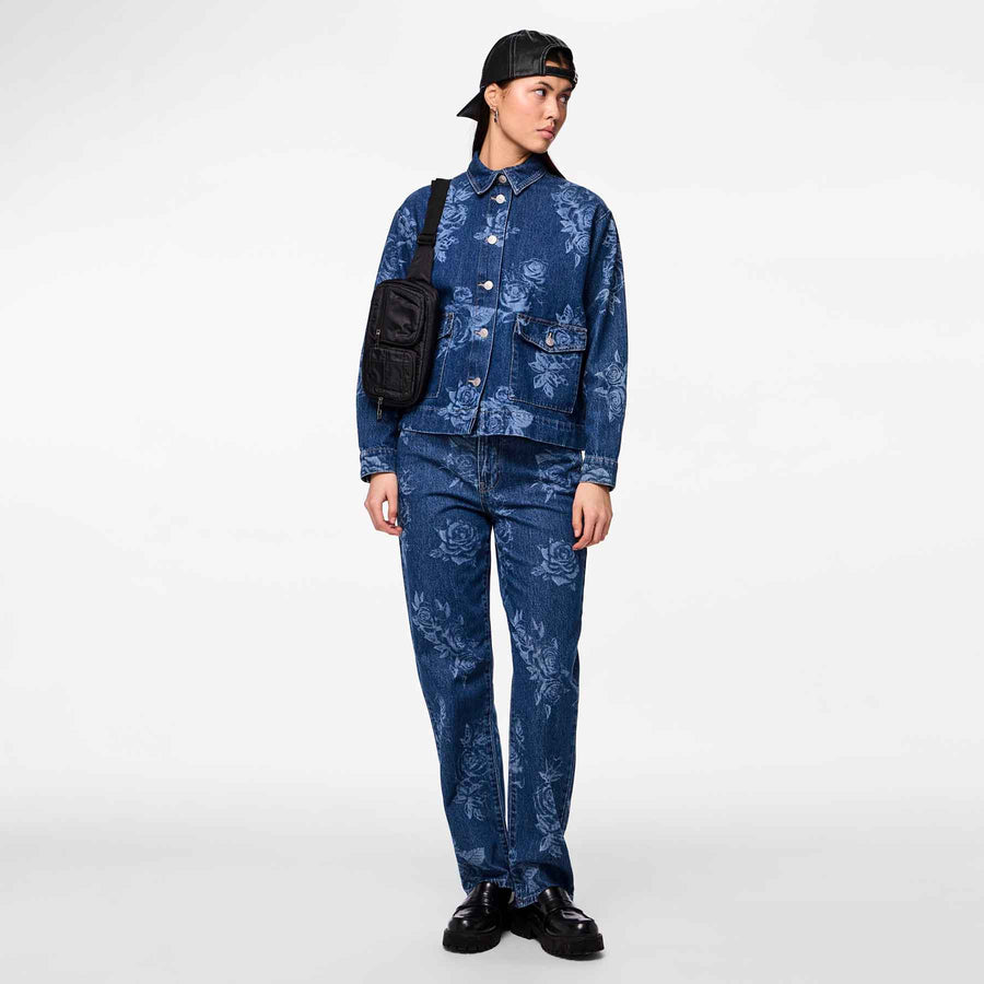Pcflora ls denim shirt
