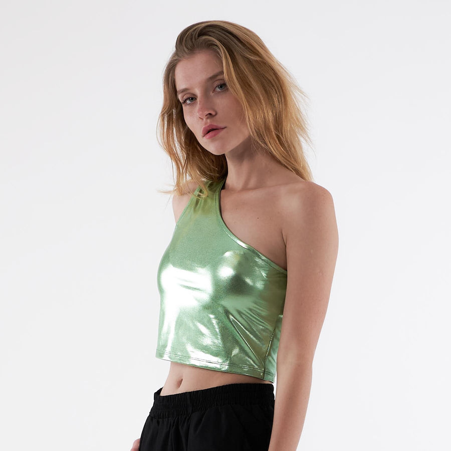 Pcchi one shoulder cropped top