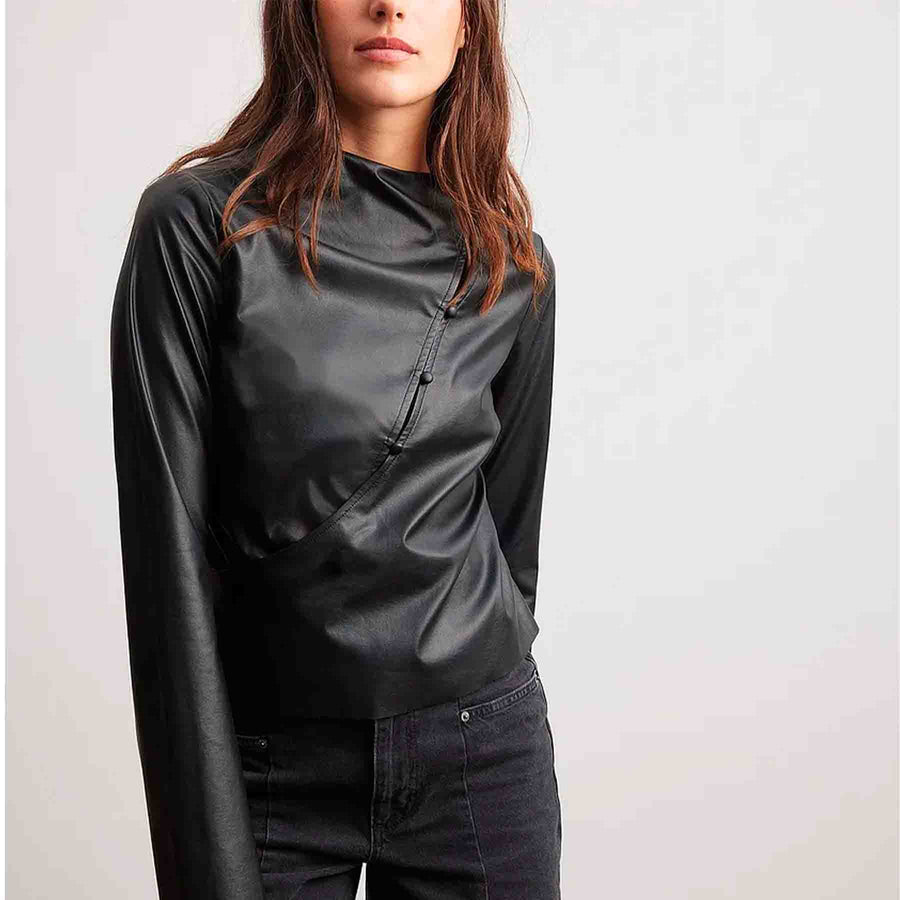 Pu buttons detail top