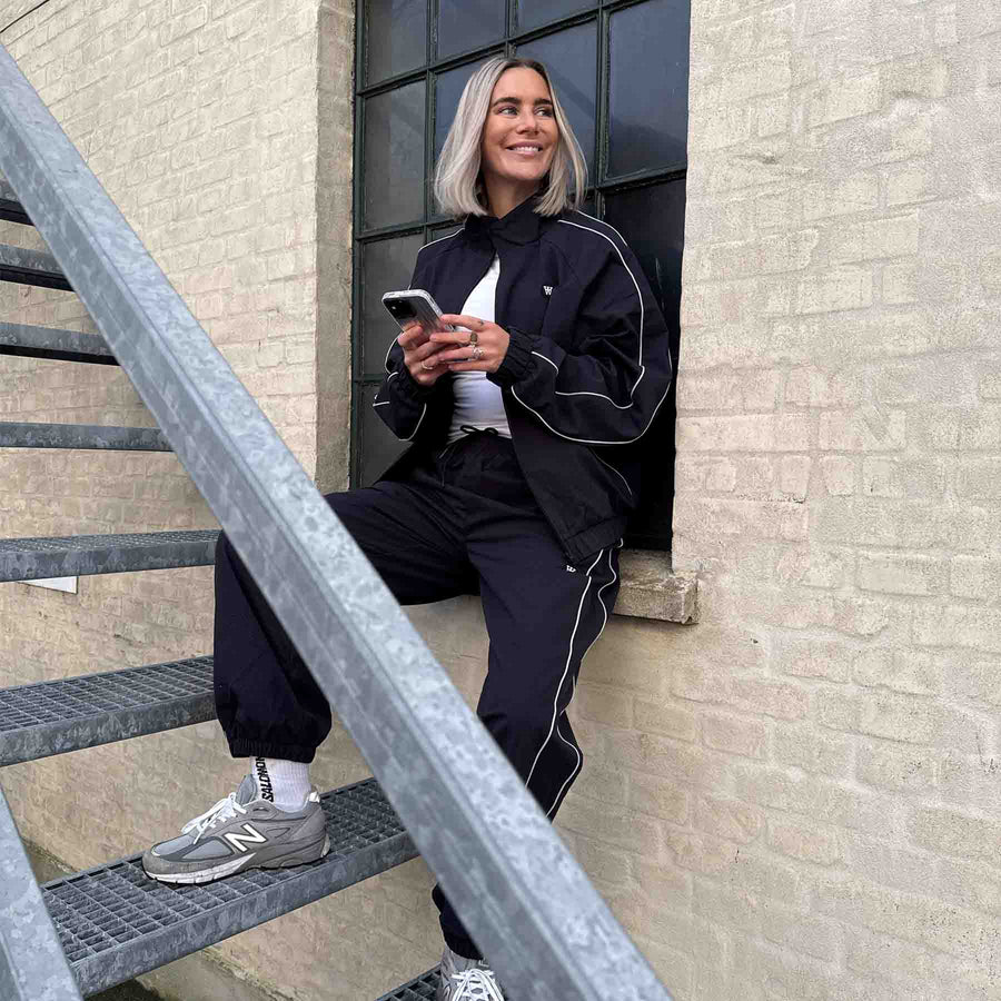 Wwade crinkle track top