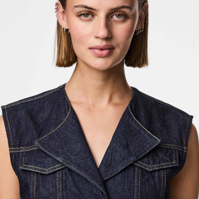 Pcnua sl fitted denim vestThumbnail