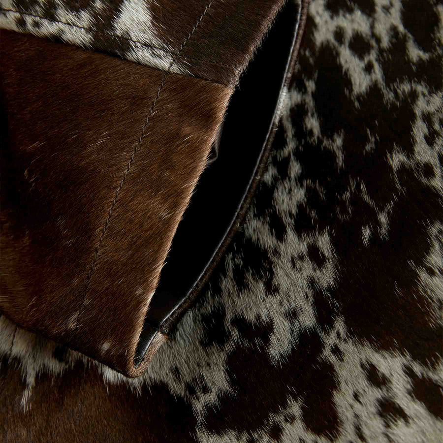 Jxenya cow leather short jacket