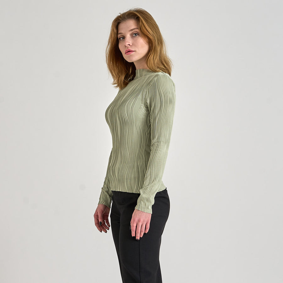 Vinira funnel neck l/s top