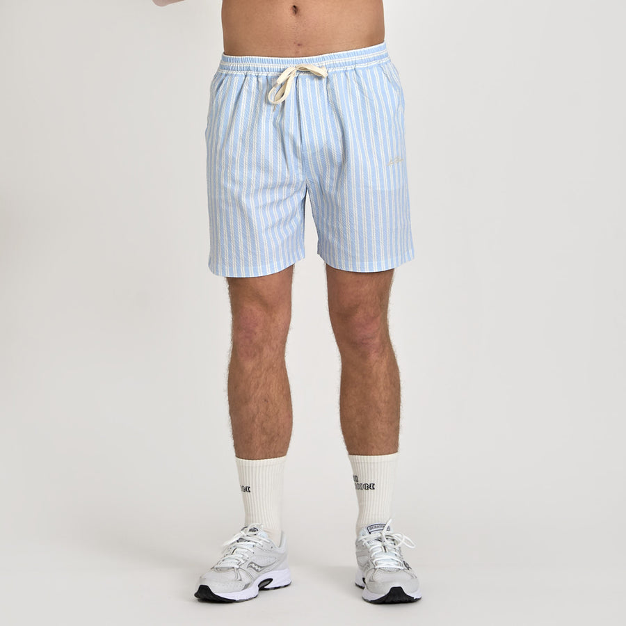 Seersucker swim shorts