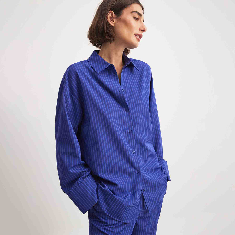 Oversized striped shirt