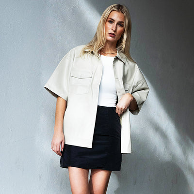 Oversized pu shirtThumbnail