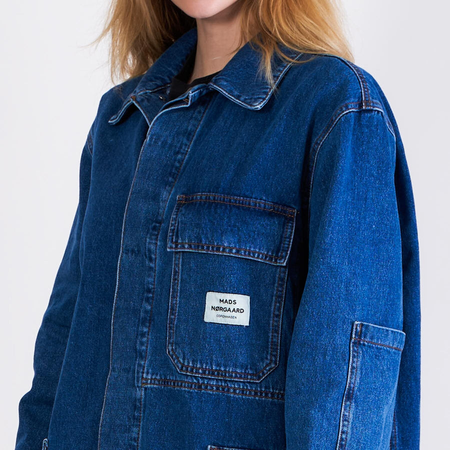 Denim johnny jacket