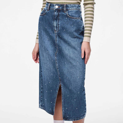 Pcsky hw rhinestone midi skirtThumbnail