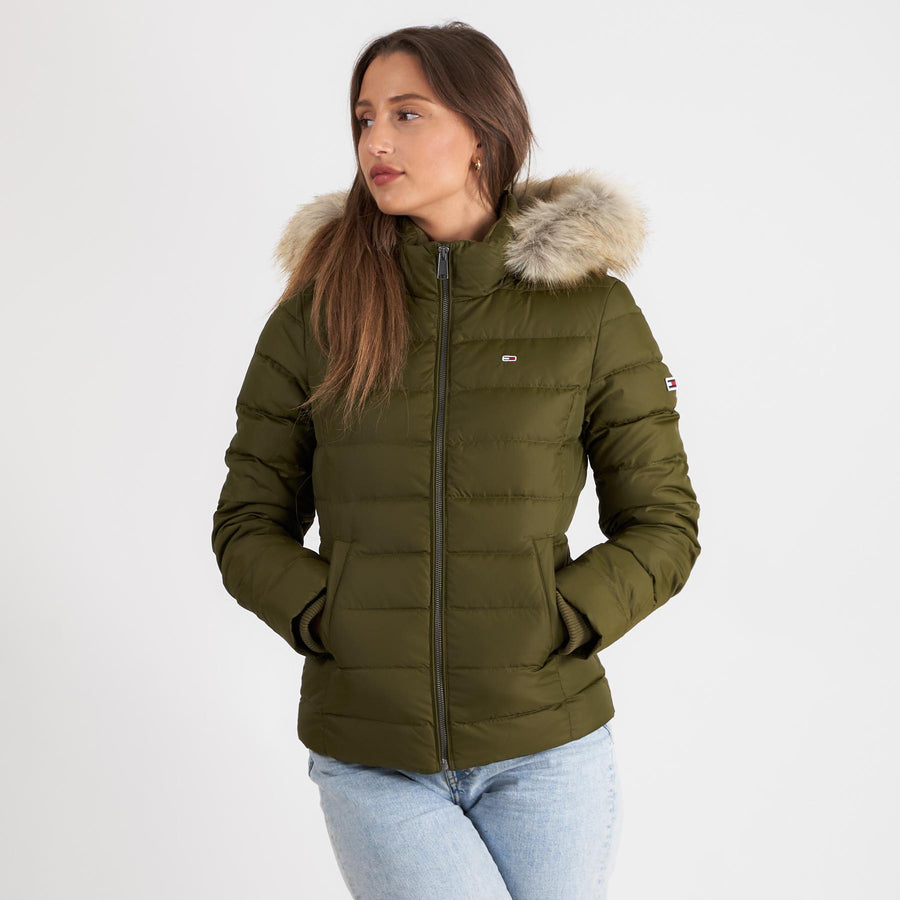 Hooded down jacket