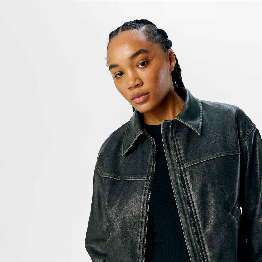 Objscarlet biker jacket