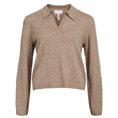 Objthess l/s v-neck knit poloThumbnail