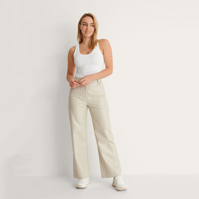 Straight leg pu pantThumbnail