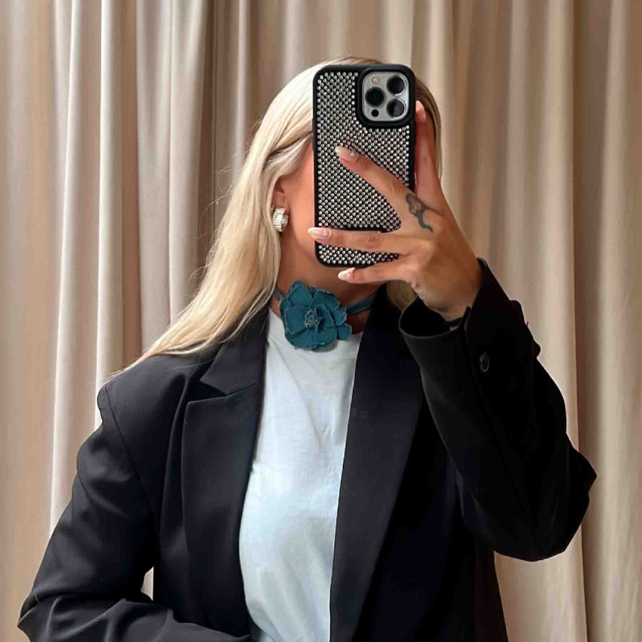 Pclomina denim choker