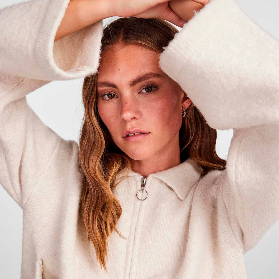 Pcselena ls zip knit