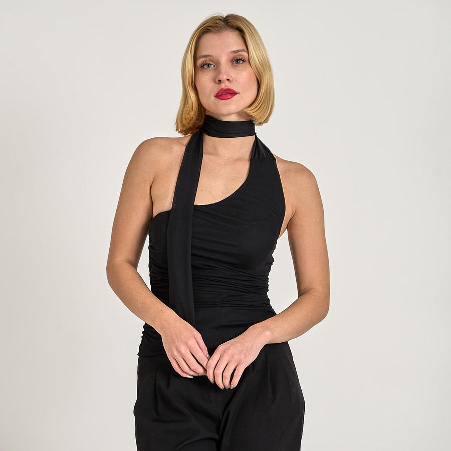 Pcnalle sl halterneck mesh top