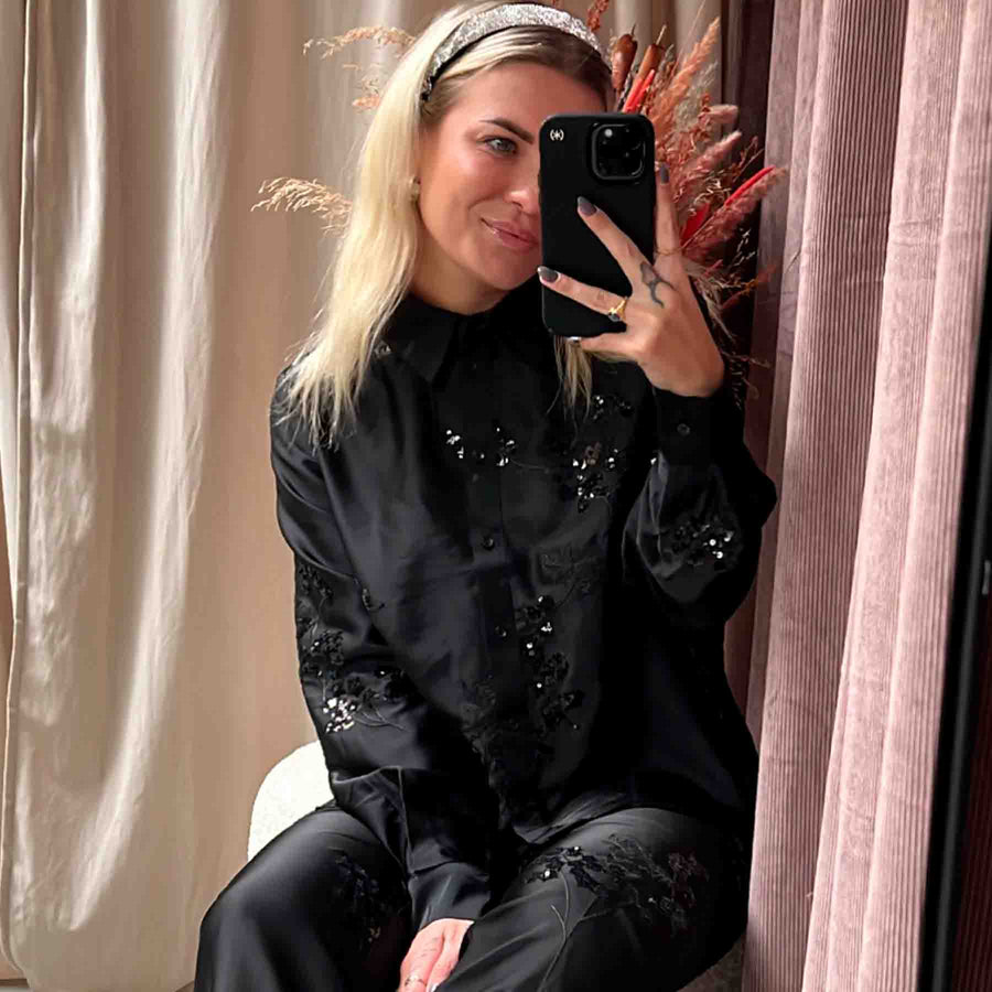 Viravenna l/s sequin shirt