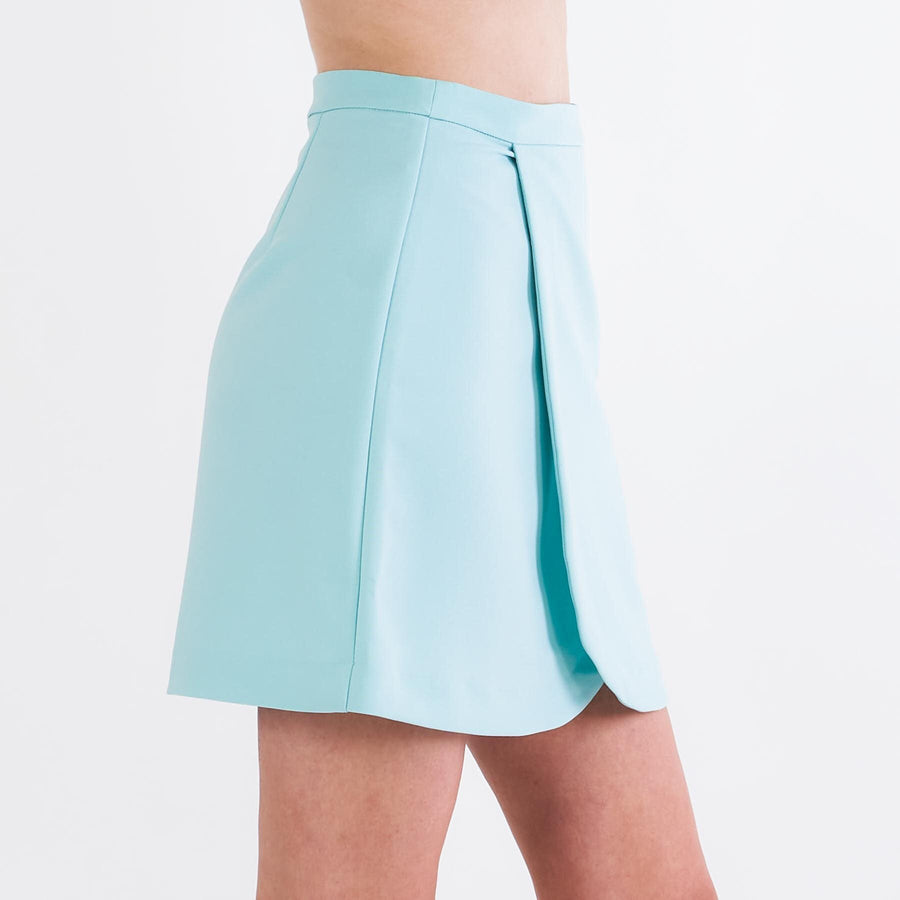 Overlap mini skirt