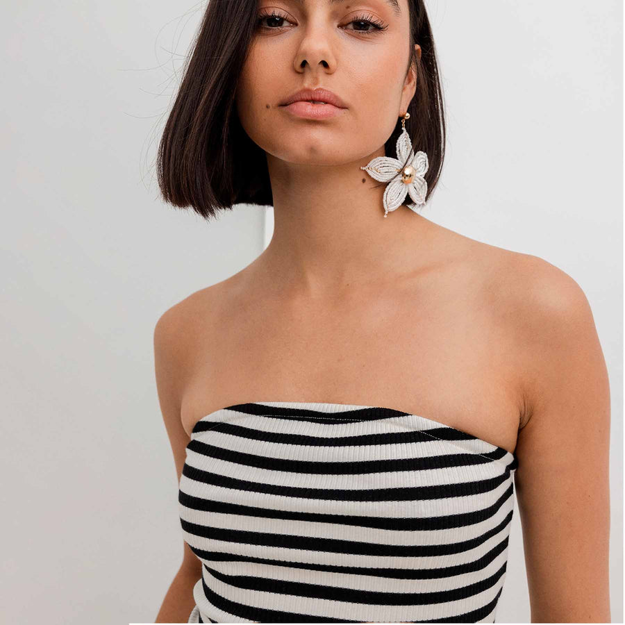 Striped tube top