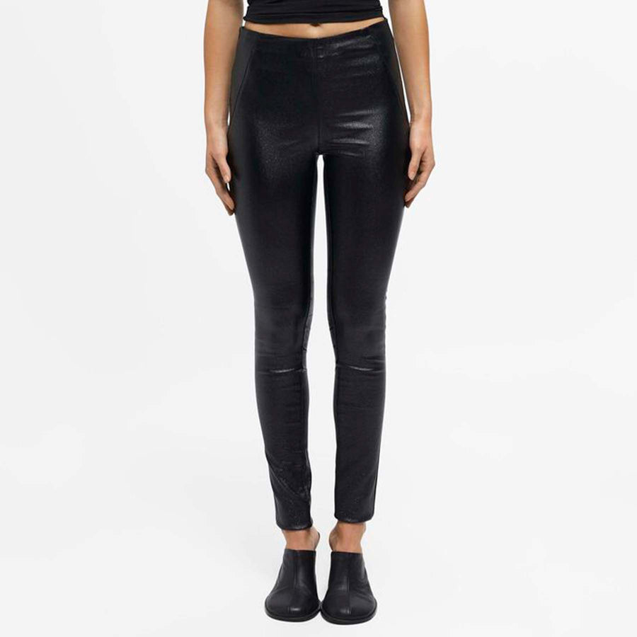 Objbelle coated glitter leggings