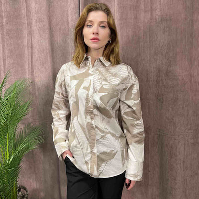 Oversized printed collar shirtThumbnail