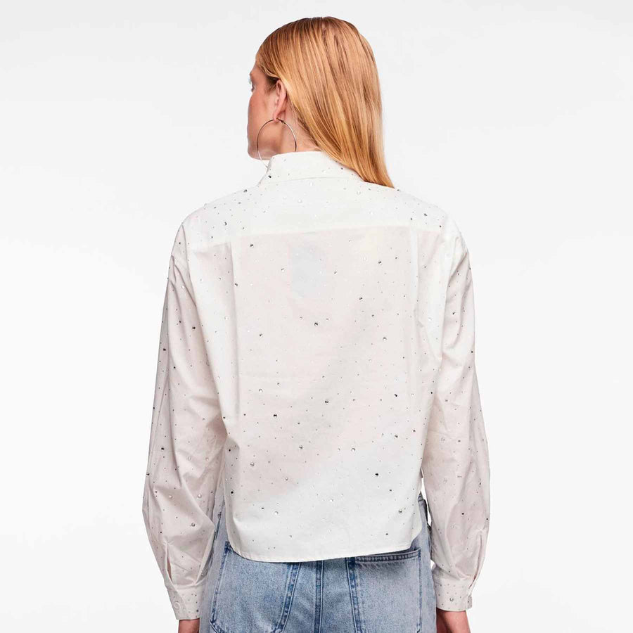 Pcnikki ls rhine stone shirt