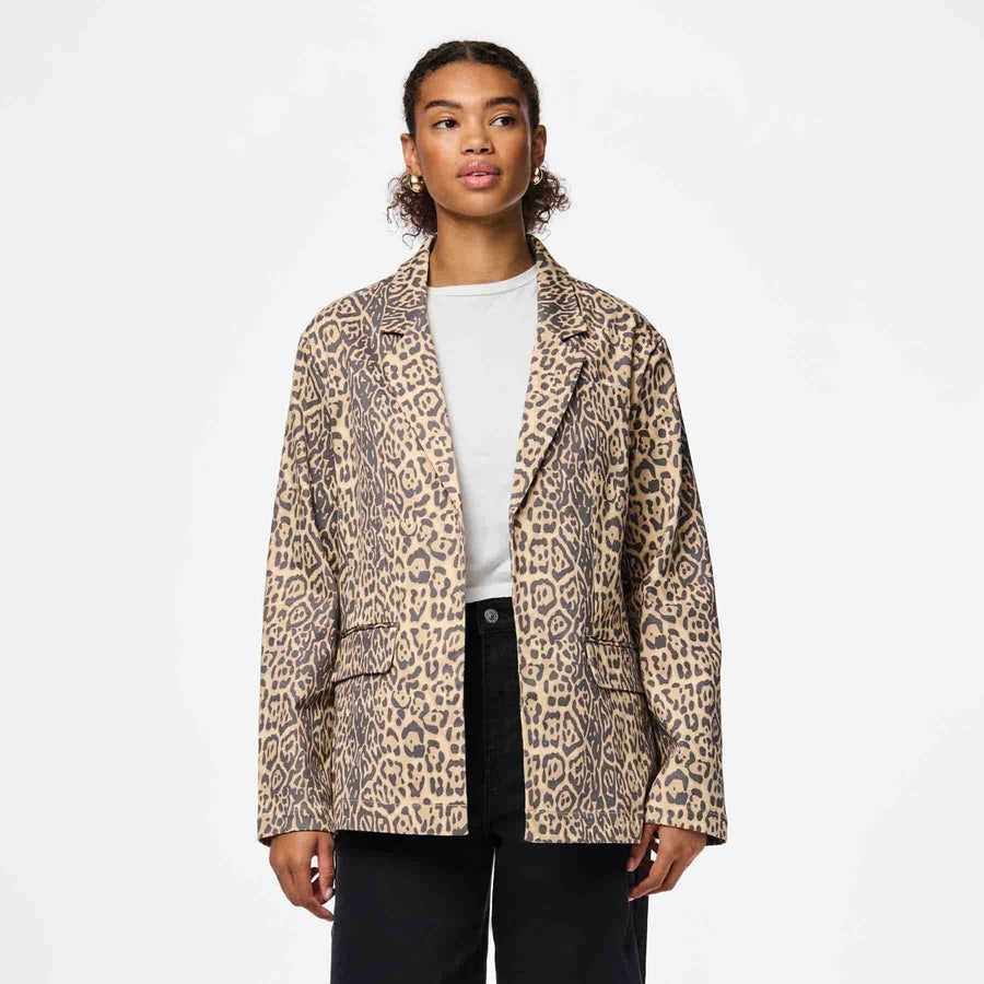 Pcfia ls loose denim blazer