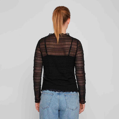 Vireeba mock neck l/s mesh topThumbnail