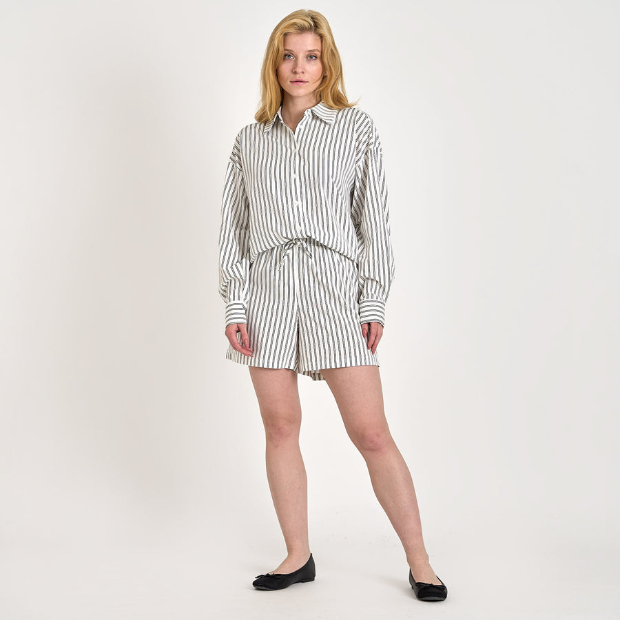 Purcathrine stripe shorts