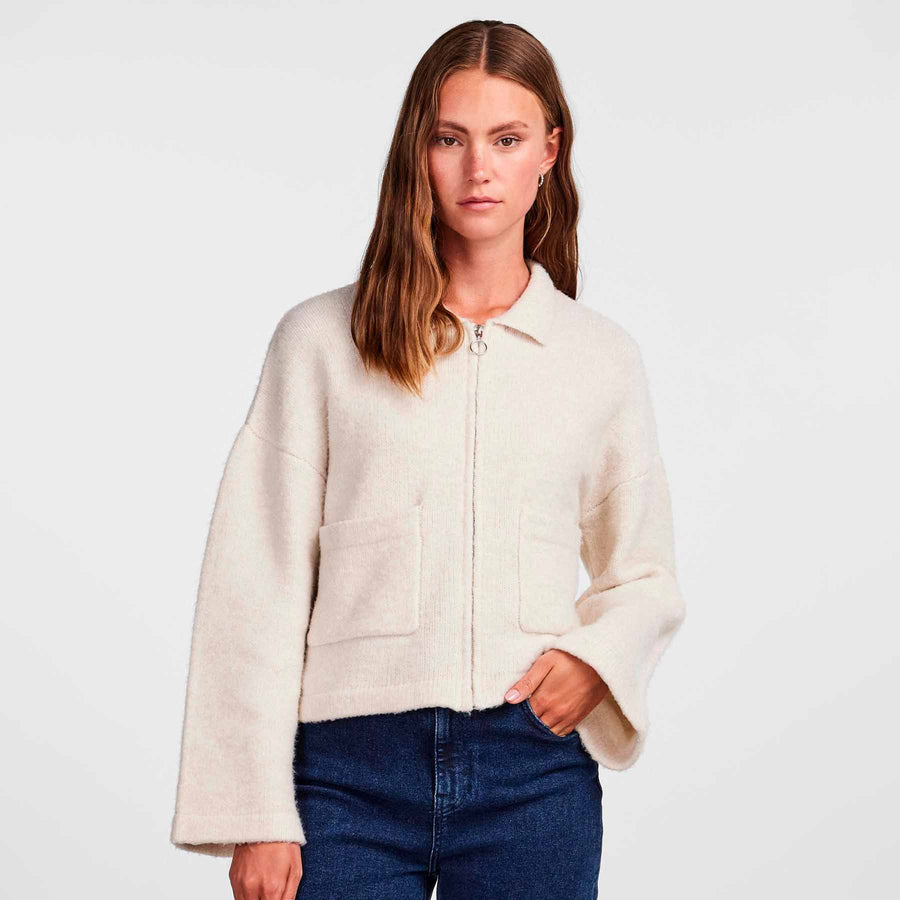 Pcselena ls zip knit