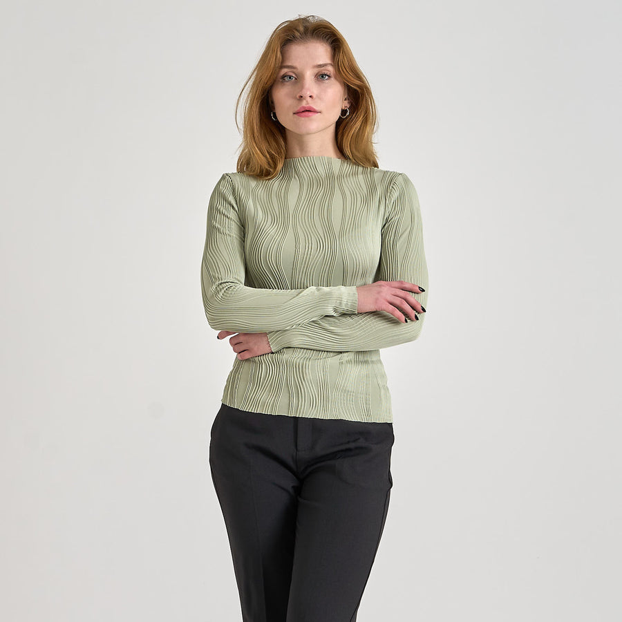 Vinira funnel neck l/s top