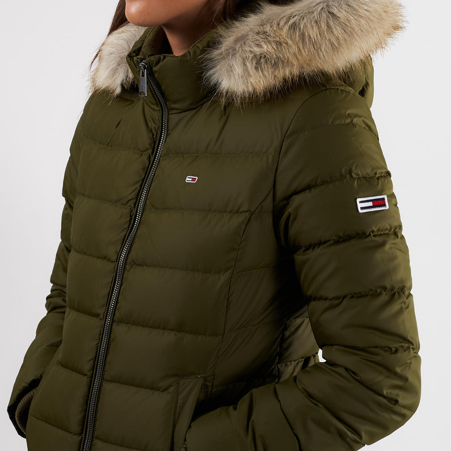 Hooded down jacket