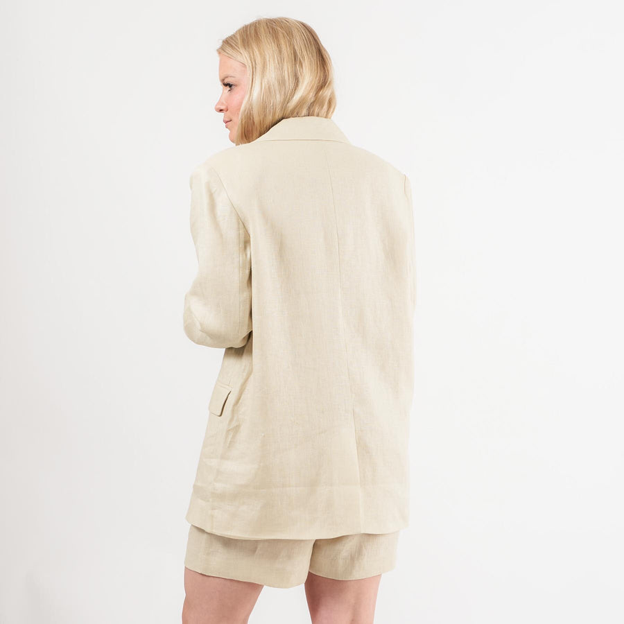 linen blend blazer