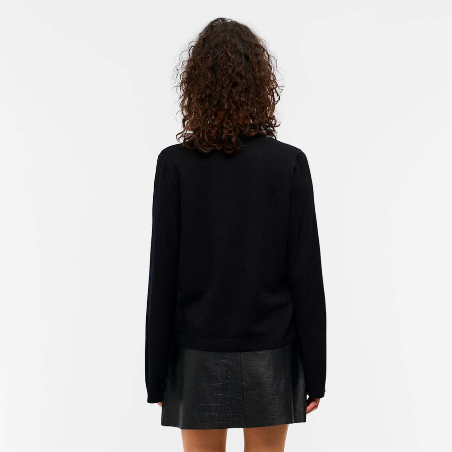 Objthess l/s v-neck knit polo