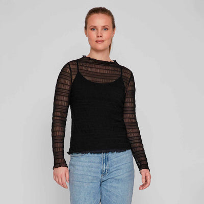 Vireeba mock neck l/s mesh topThumbnail