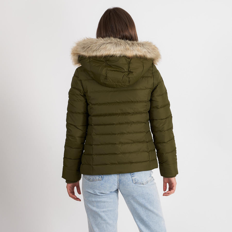Hooded down jacket