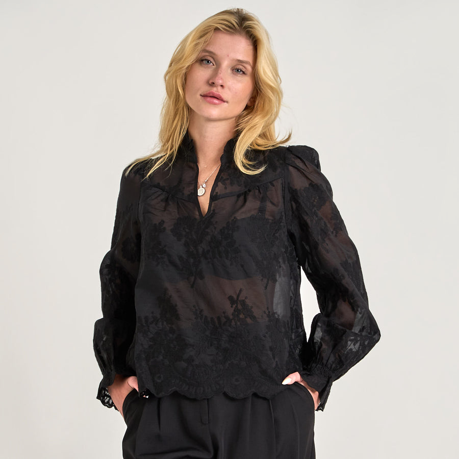 Angel embroidey blouse