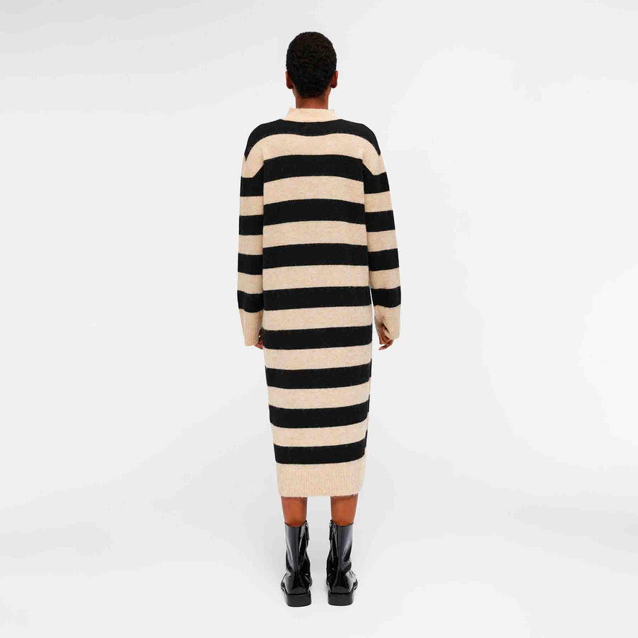 Objminna l/s zip knit dress