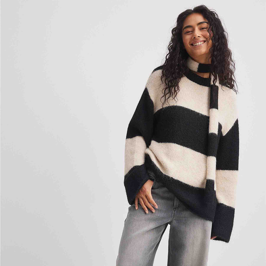 Oversized color block sweater