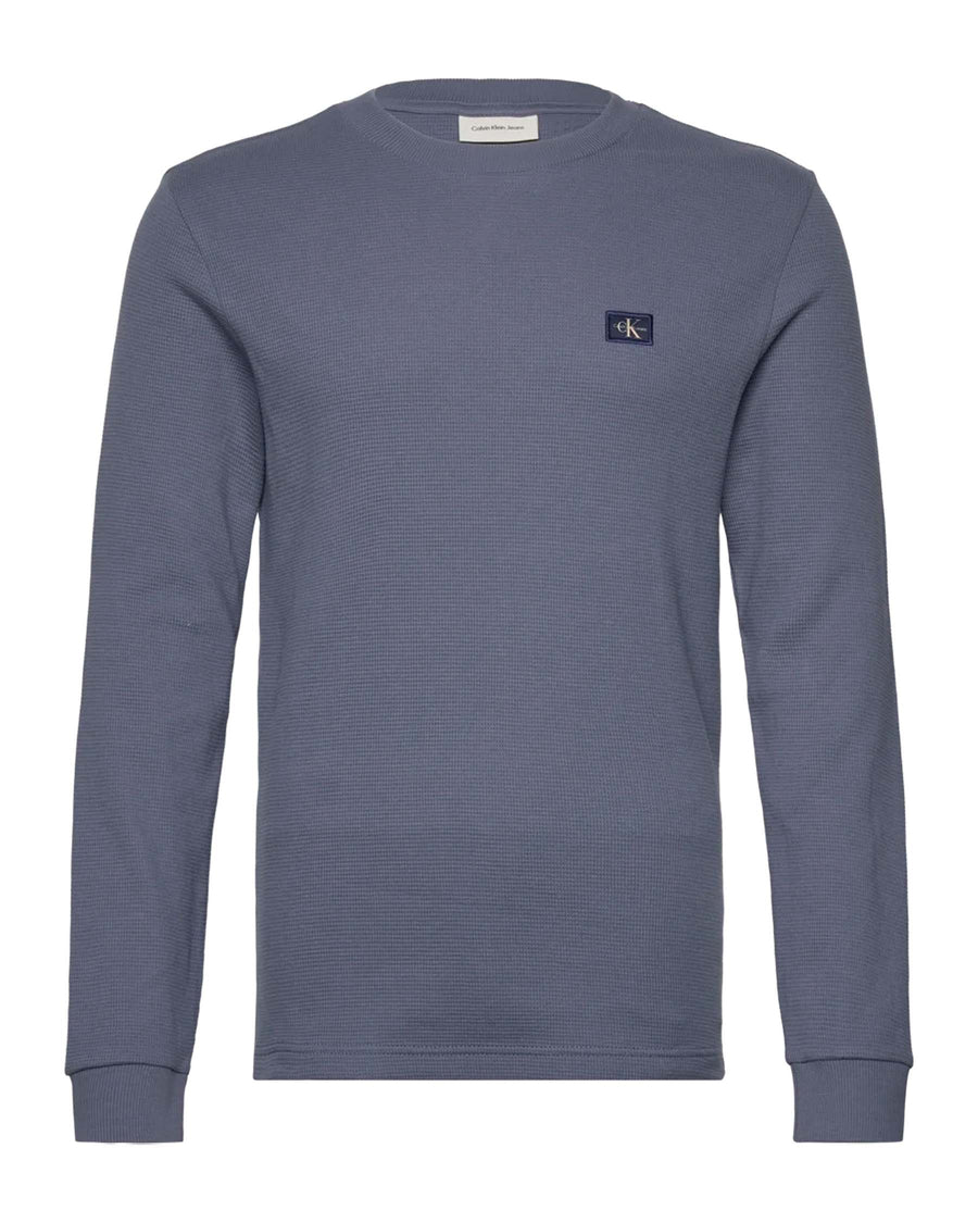 WOVEN WAFFLE LS TEE