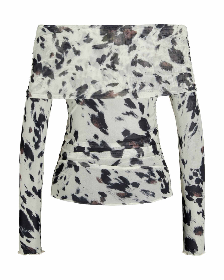 Jxminna mesh ls shoulder top
