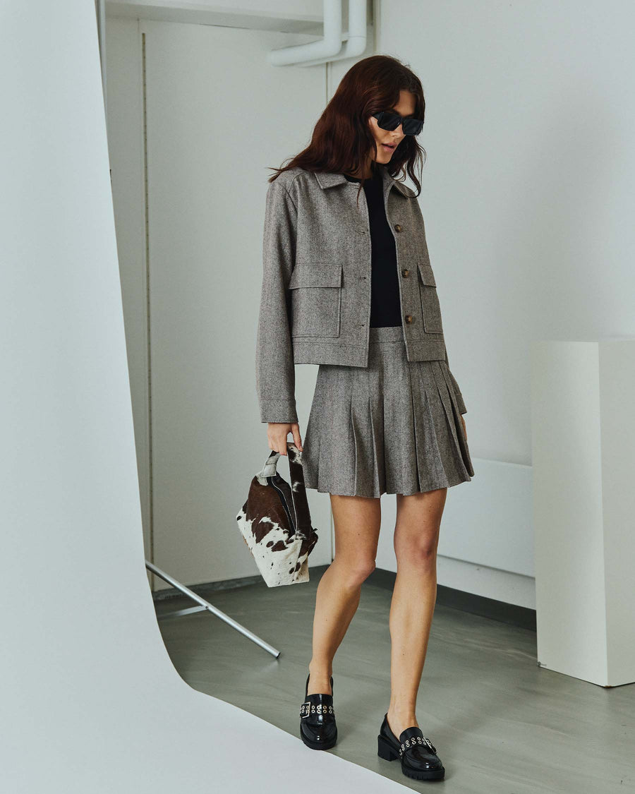 Olive herringbone jacket