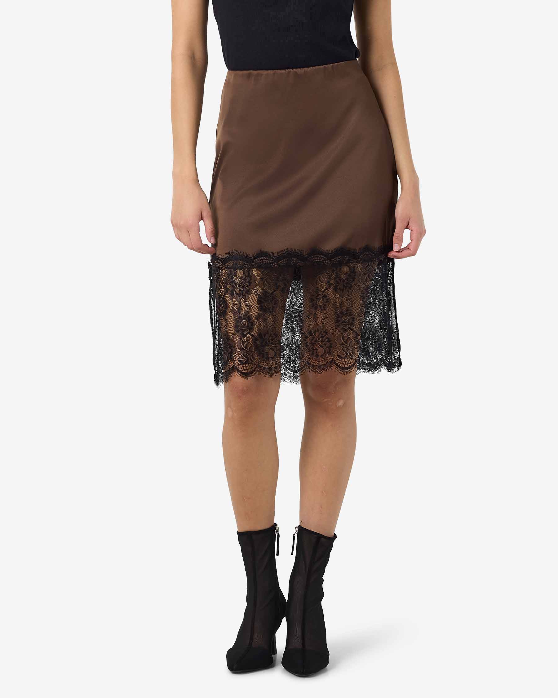 NMINFERNO SATIN LACE SKIRT – Kings Queens