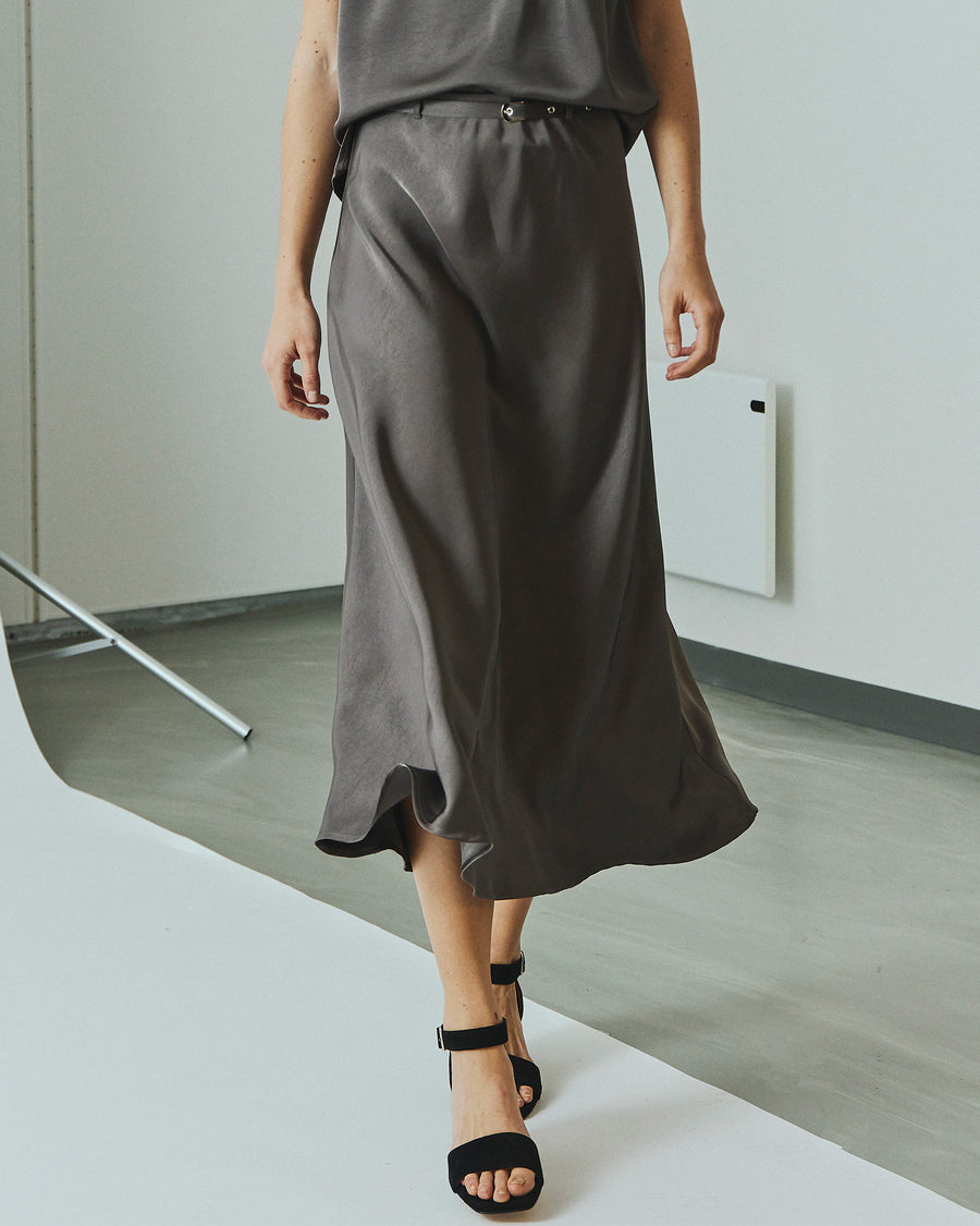 Wilja satin skirt