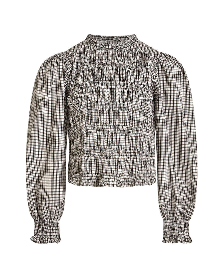 Delyse check blouse