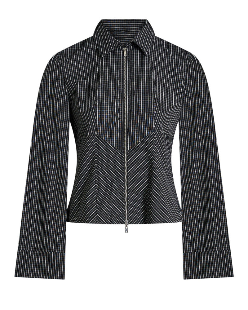 Cath check zip shirt