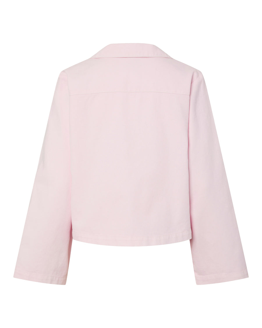 PCFLORA DENIM TIE BLOUSE