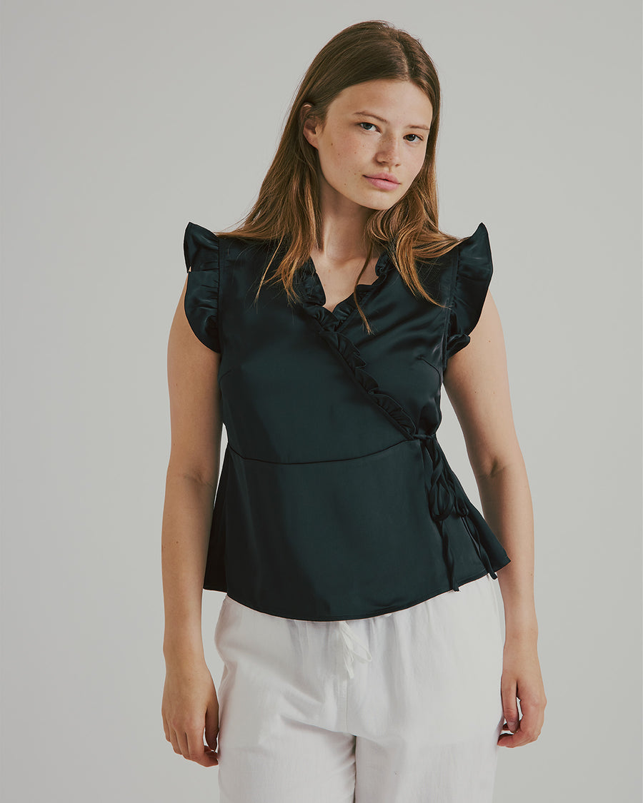 Purjuly satin top